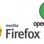 オープンソースとFirefox、Chromeのイメージ