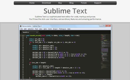 Sublime Text 2のイメージ
