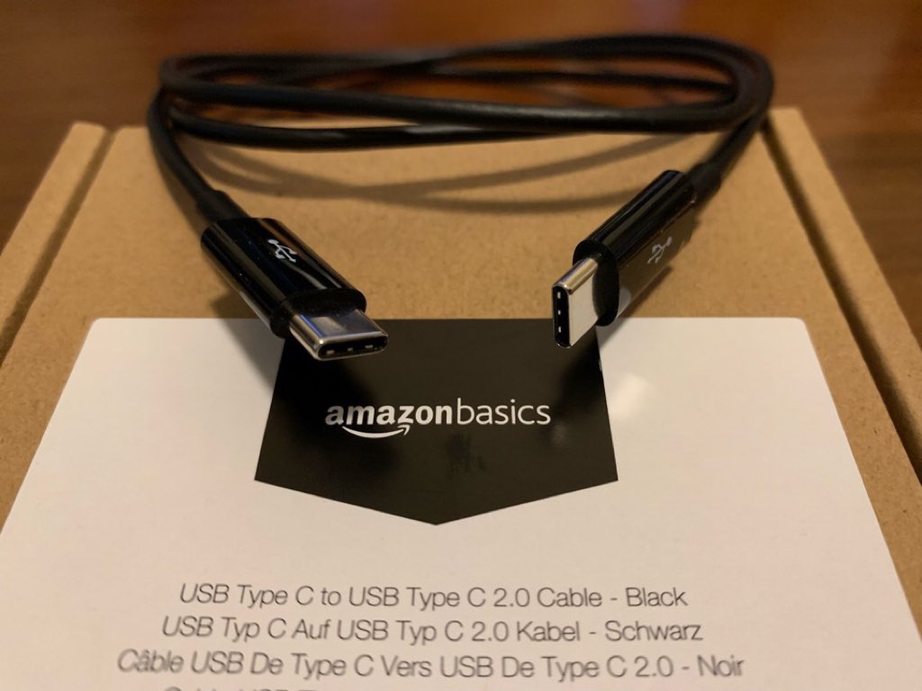 amazonベーシック USB-C to USB-C ケーブル イメージ