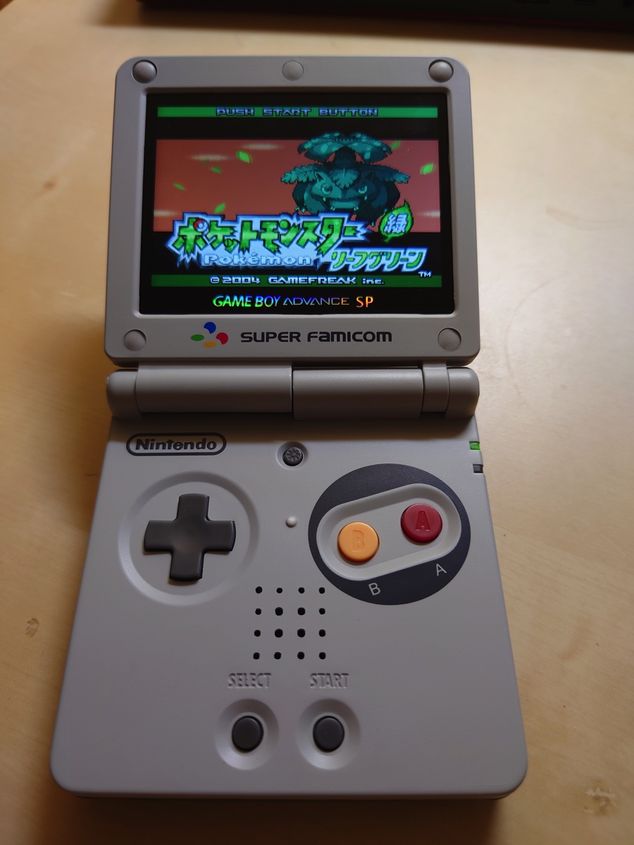 GBA sp IPS液晶 ゲームボーイアドバンスSP ポケモンボールモデル-