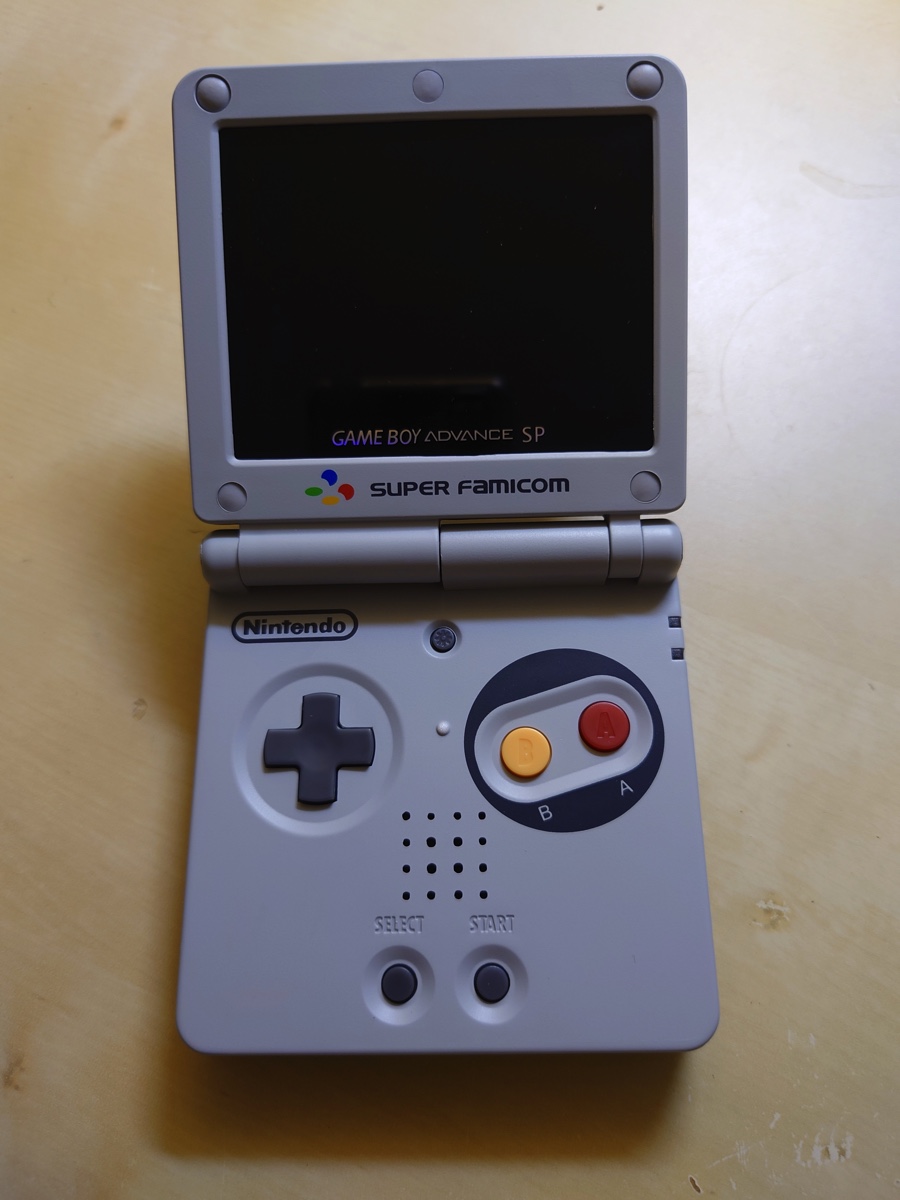 ゲームボーイアドバンスSP ピカチュウ 外装シェル交換品 IPS液晶V2 